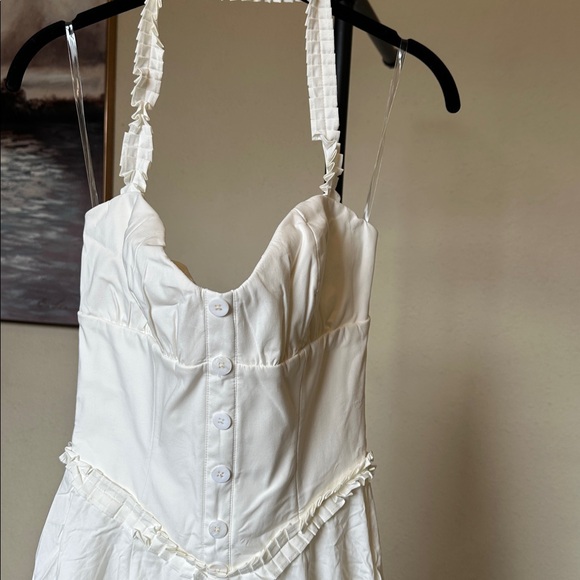 House of CB Georgie cotton halter neck print midi dress NWOT - Picture 6 of 10